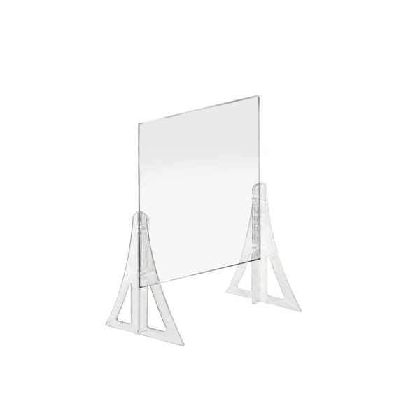 Acrylic Plexiglass Shield PPE 18"x24" Adjustable w/ Support Stands, PK2